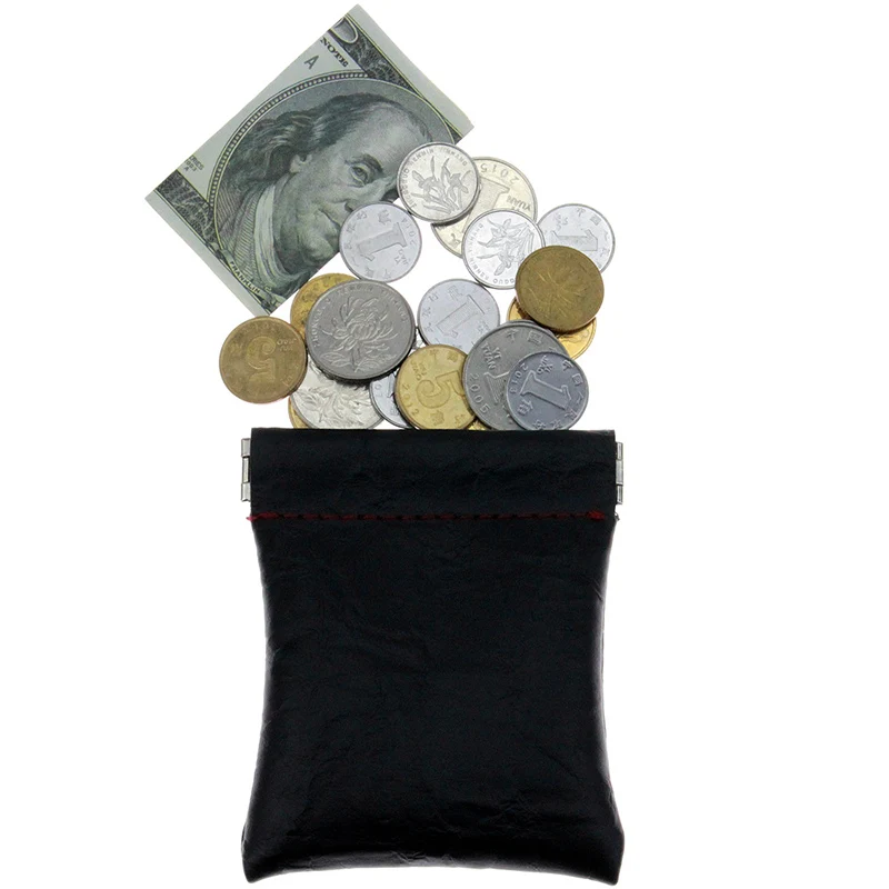 

Pu Leather Coin Purse unisex Small Mini Short Wallet Bag Money Change Key Earbuds Headphone bag Credit Card Holder for Kids