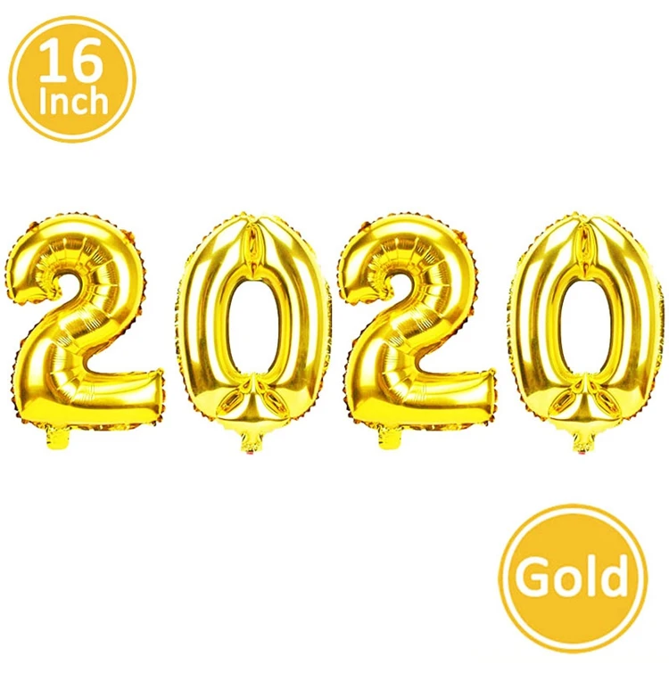 40 дюймов воздушные шары из фольги в виде цифр Happy год серебро Globos рождественские украшения для дома год s Eve вечерние поставки