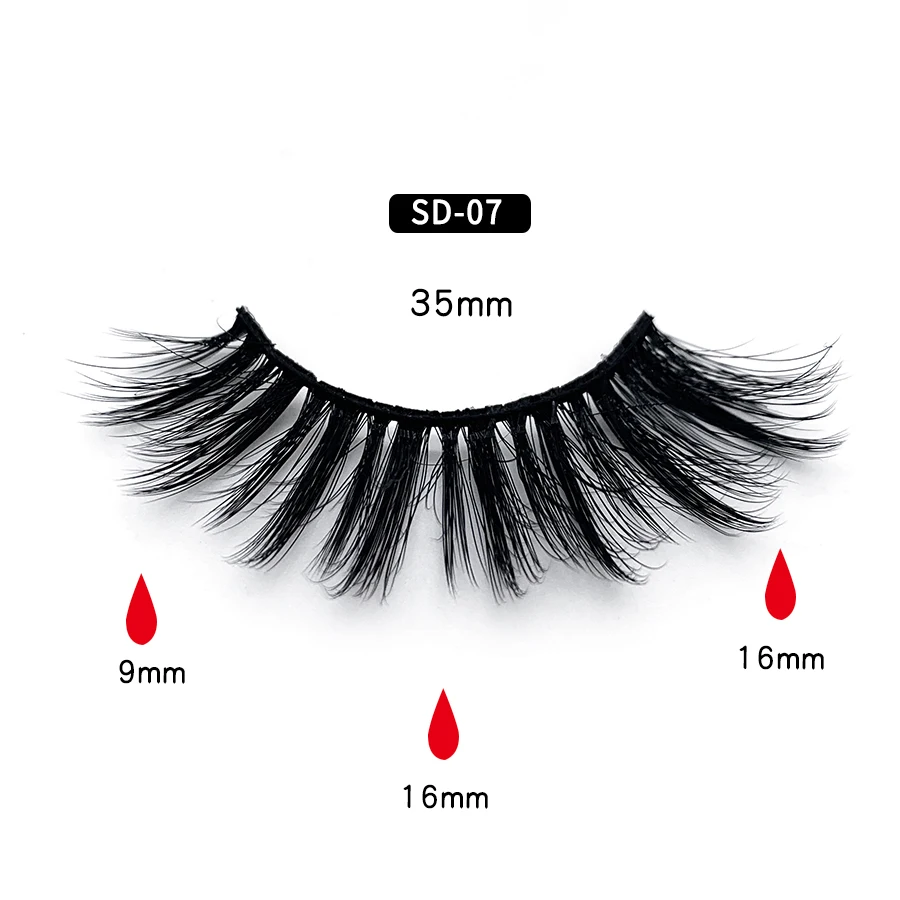 New Arrival 1 Pair 3D Mink Eyelashes Natural Handmade High Volume Eyelash Extension Thick Soft Eye Lashes SD-07 | Красота и здоровье