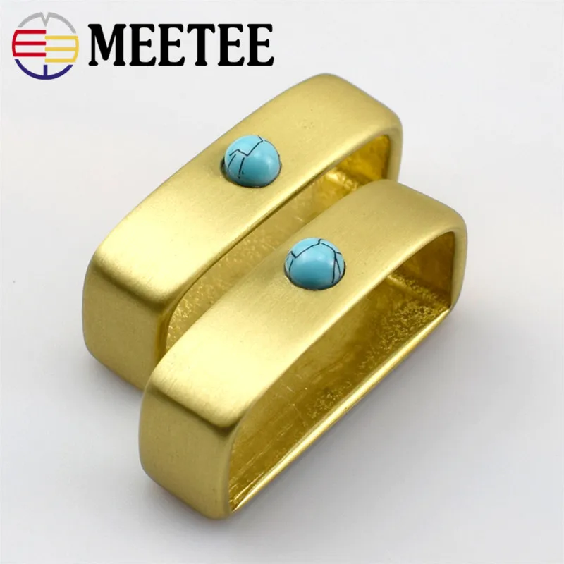 2/4 шт. 40 мм из чистой меди с синим забросом аксессуары для пряжки ремня кольца