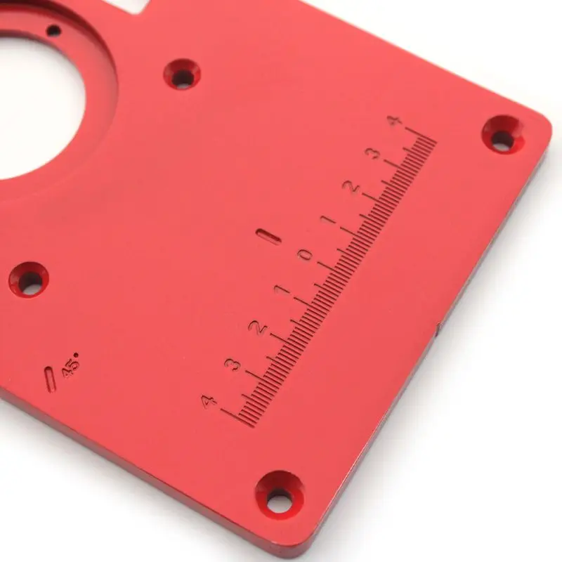 

Metal Router Table Insert Plate with 4 Ring Screws for Woodworking Bench Trimmer 11UA