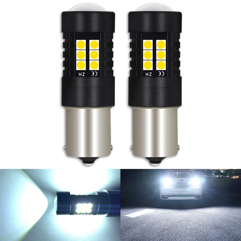 

2x T20 Led W21/5W 7443 BAU15S PY21W DRL Reverse Singal Light 3157 Car Leds Bulb 1156 BA15S P21W R5W Led Turn Lights 6000K White