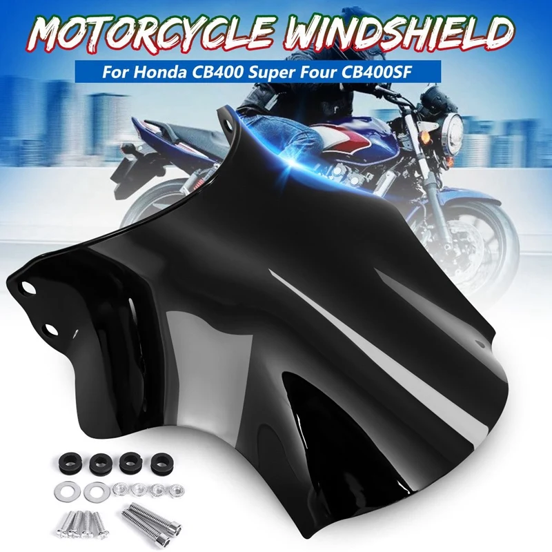 Motorcycle Front Windshield for Honda Hornet Cb400 Cb600 Cb400Sf Cb750 Cb900 Cb919 Cb250 Cb 400 600 750 900 919 250 | Автомобили и