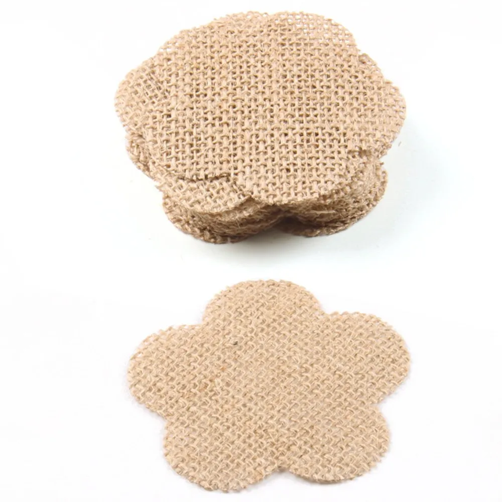 10 шт./компл. ремесло ретро любовь Слива круглый пятизвездный кусок DIY льняной