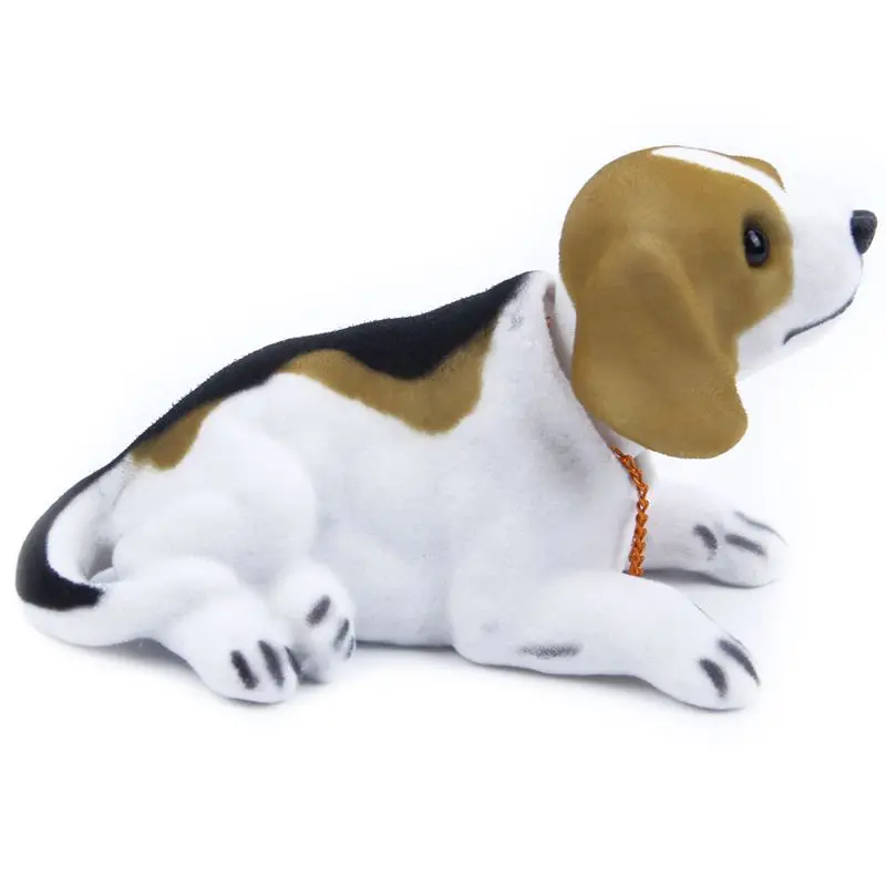 

Car Decor Bobbing Head Beagle Nodding Dog Black White Light Brown