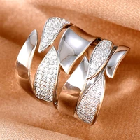 kellybola new trendy fashion exquisite color matching geometric zirconia ring womens daily party wedding dubai indian jewelry