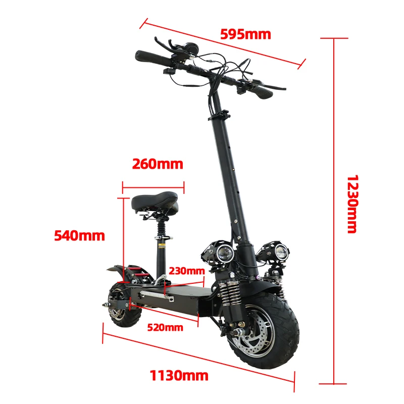 

Dual Motor Electric Scooter X700 2600W Electrico Skateboard Power Off-road Tire Adult Trotinette Electrique 10inch Kick EBike