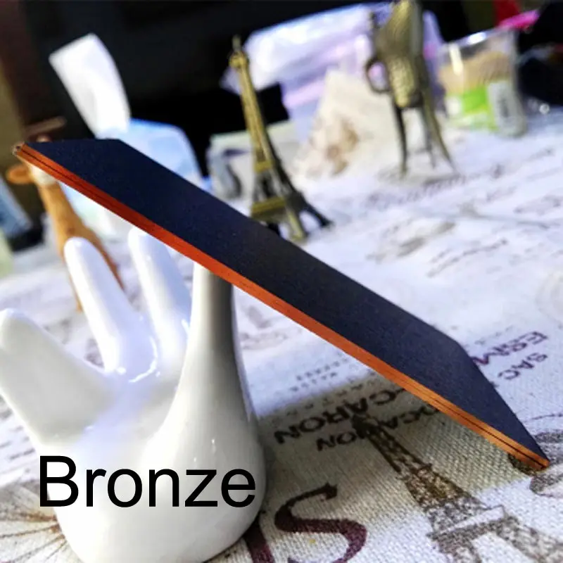 Bronze Edge Золотая Серебряная фольга тиснение имя карты бесплатный дизайн пользовательский буквенный пресс визитная карточка печать высокое качество Толстая черная бумага печать - Цвет: Bronze Edge