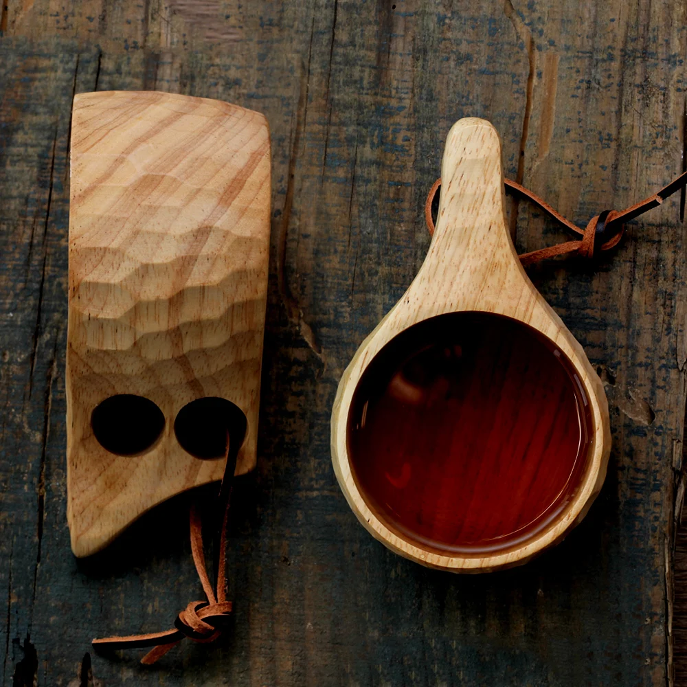 Рюкзак ручной работы в скандинавском стиле деревянная кружка чашка для кемпинга