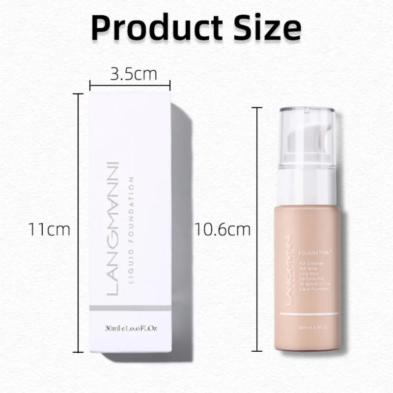 Оптовая продажа увлажняющая Обложка дефекты даже цвет кожи Жидкая Основа