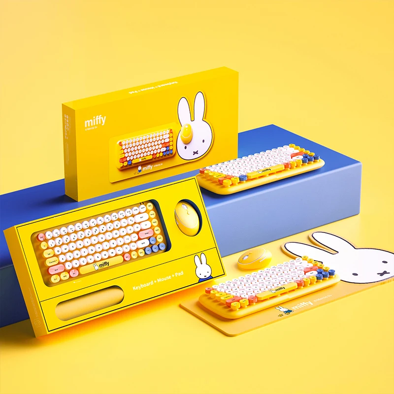 Беспроводная игровая клавиатура MIPOW &amp Miffy USB и мышь набор для геймеров ноутбука Mac