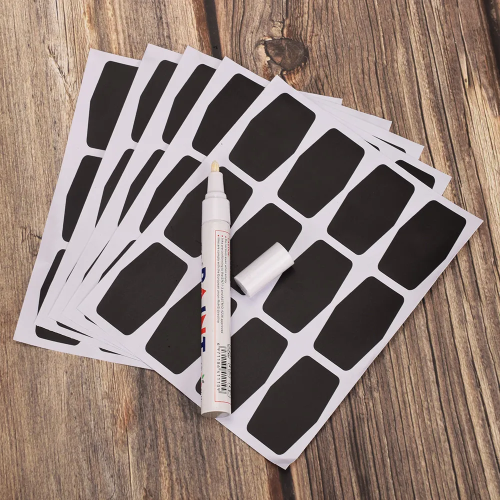 60pcs Spices Stickers Kitchen Pantry Labels Jars Organizer Storage Bottles Waterproof Jar Jam Spice Label Sticker Chalkboard Tag | Дом и сад