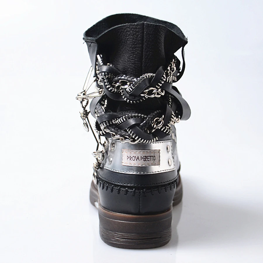 Prova Perfetto зимние новые женские мотоциклетные ботинки из натуральной кожи с