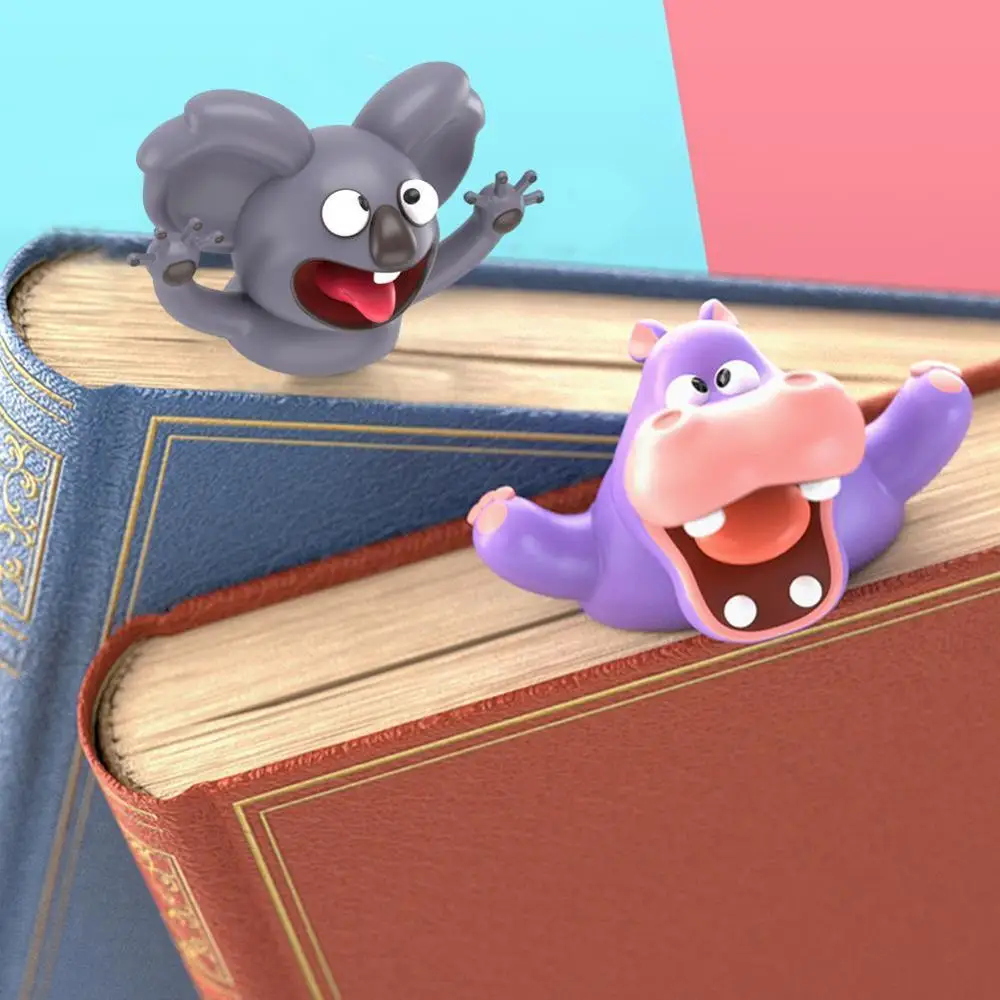 

Креативная 3D стерео Закладка, милый мультяшный маркер с животными, Kawaii, хиппо, коала, Закладка страниц, подарки для детей, школьные канцелярс...