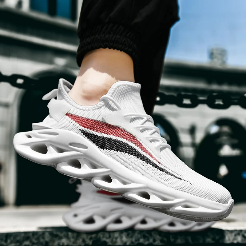 Сетчатые мужские кроссовки дышащая внешняя обувь для взрослых суперлегкая