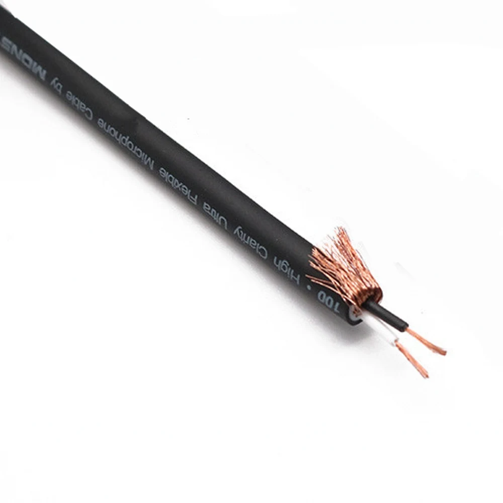 Кабель высокого качества 4N OFC двухжильный экранированный stray wire аудиокабель