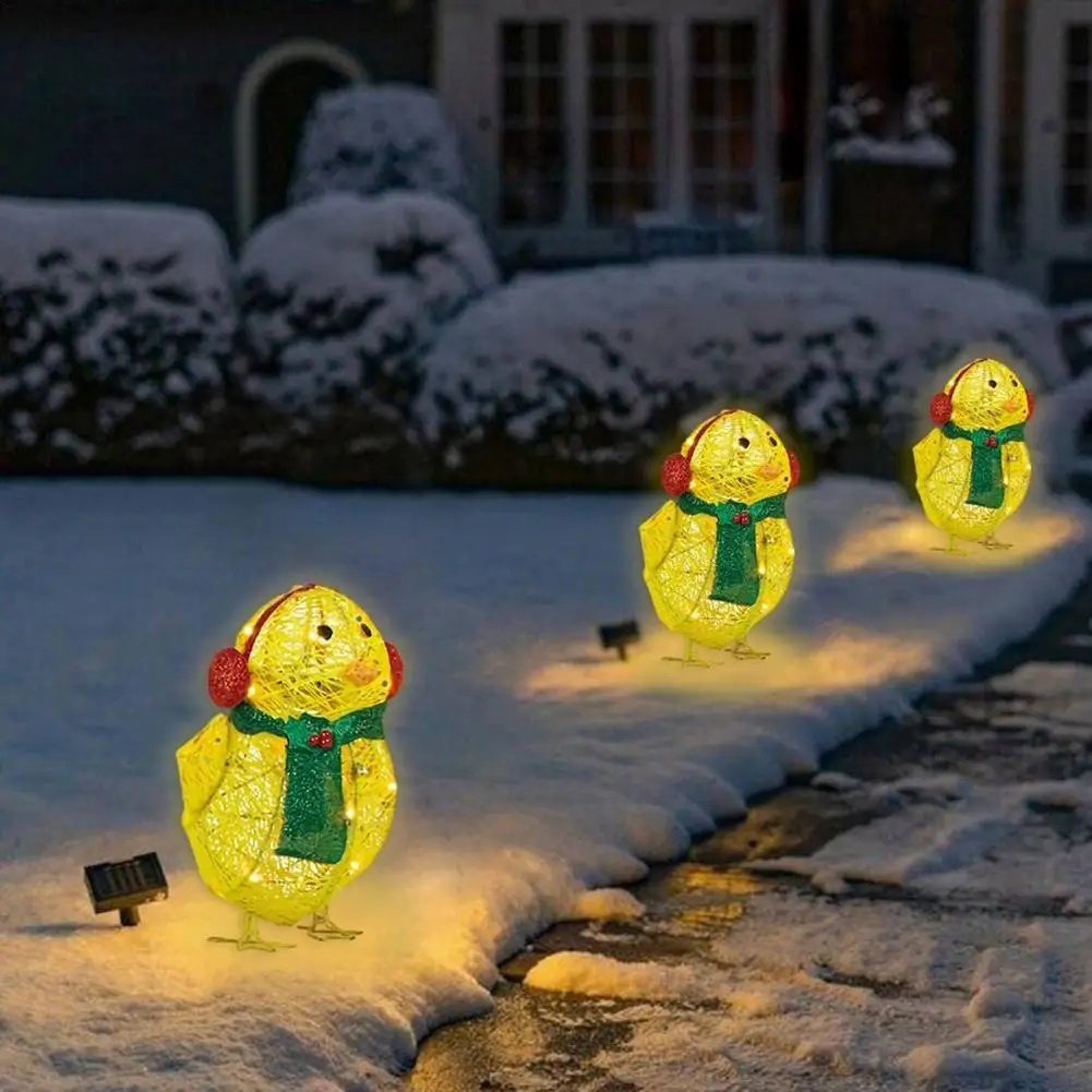 

Рождественский светодиодный ночсветильник для двора, нарусветильник садовое украшение на солнечной батарее, светящиеся пасторальные ламп...