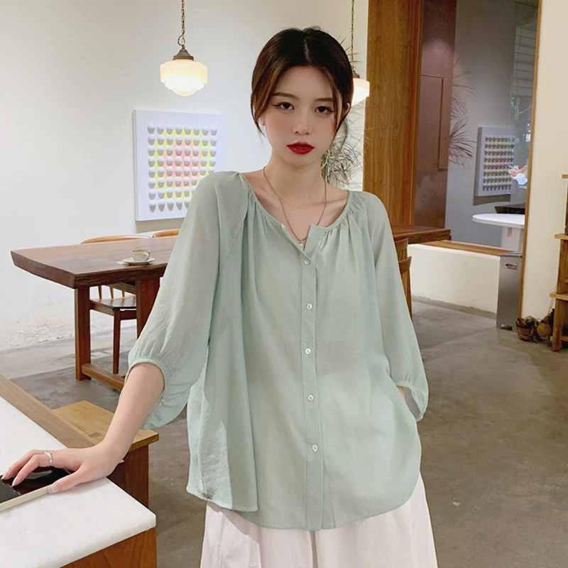 Дешевая оптовая продажа 2021 Весна Лето Новая модная повседневная женская блузка