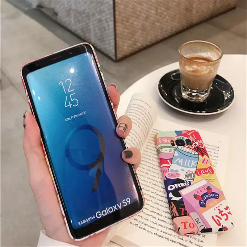 DIS чехол PC жесткий для телефона samsung Galaxy Note 9 note 8 цветочный узор S8 S10 S9 Plus Coque S10E