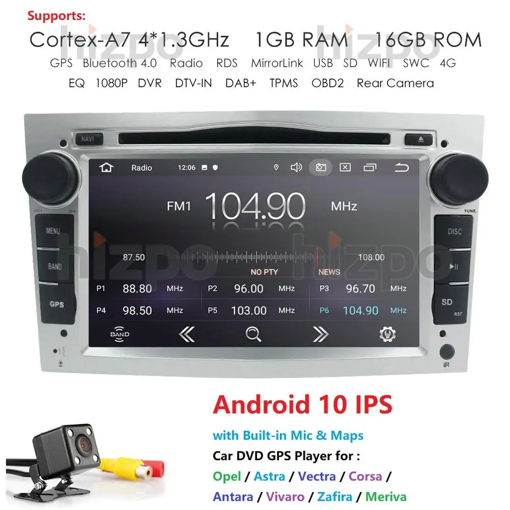 2 Din Android 10 0 автомобильный dvd плеер для Opel Vectra C Zafira B Corsa D Astra H G J Meriva Vivaro Мультимедиа