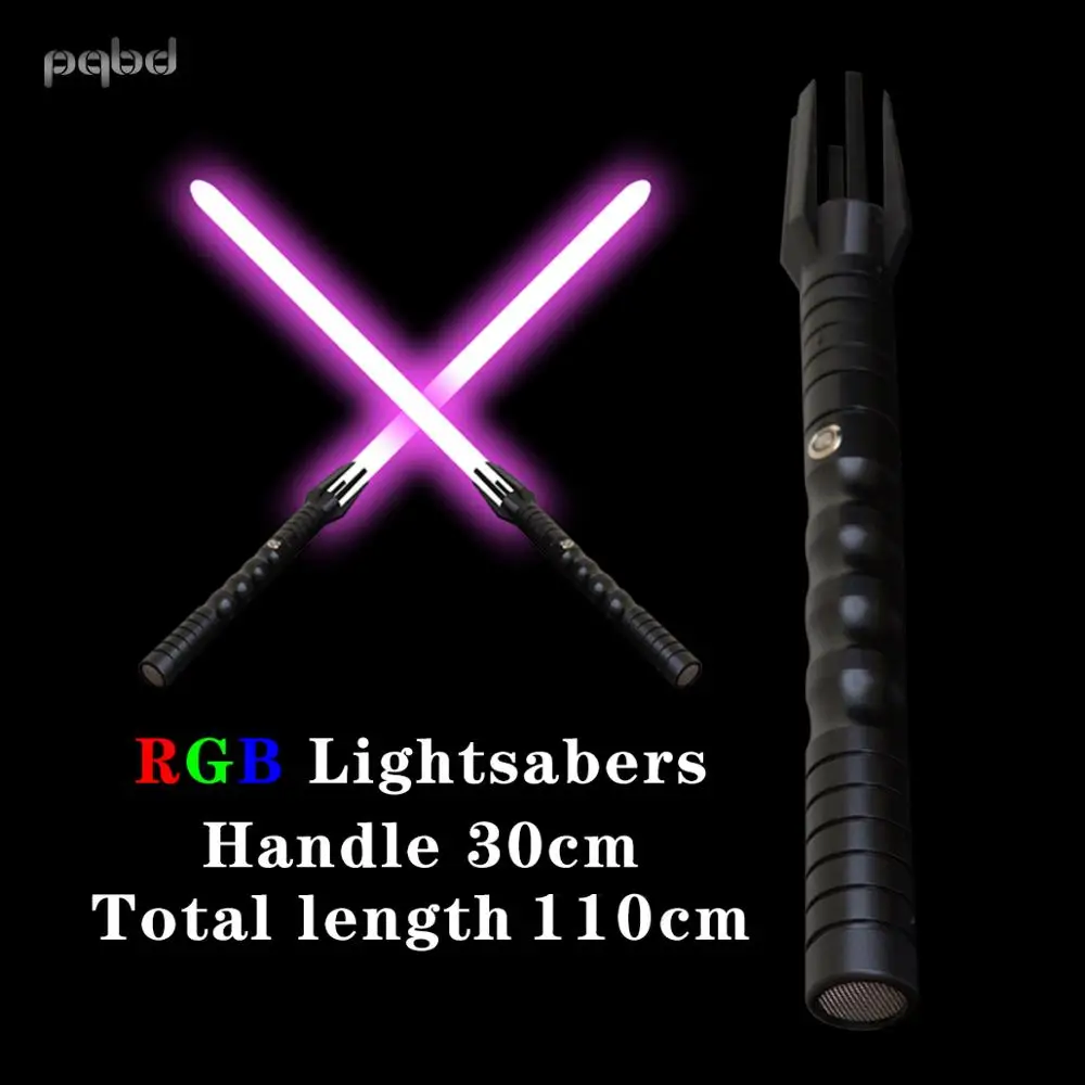 Световой меч pqbd RGB оригинальный звуковой эффект мигающая палочка со светящимся