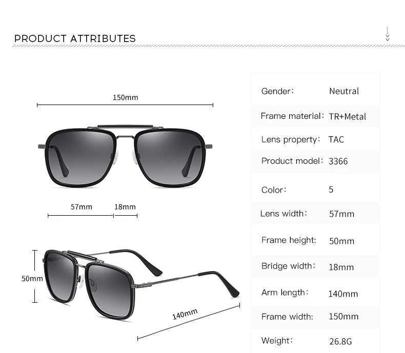 

2020 Polarized Sunglasses European and American fashion sunglasses box metal men's sunglasses glasses