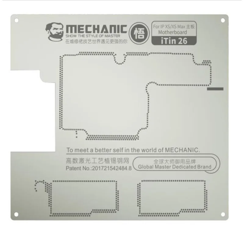 Оловянный трафарет Mechanic iTin для iPhone 11/11 PRO/11PRO XS MAX A7 A8 A9 10 A11 A12 CPU стальная сетка BGA