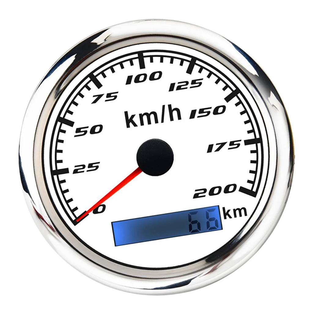 200MPH 85 мм Лодка цифровой gps Спидометр Датчик ЖК-дисплей Морской Тахометр для лодки яхты катера и т. д. светодиодный аксессуары для лодки - Цвет: White 12x8x12cm