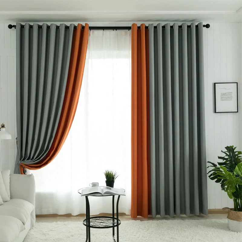 Затемненные шторы в скандинавском стиле s для гостиной серый декор комнаты