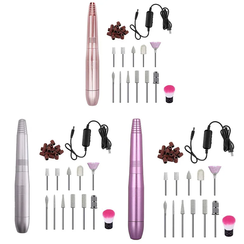 

Electric Nail File Kit Protable Nail Drill Electric Manicure Tools for Home Use DIY Nail Art Nail Salon