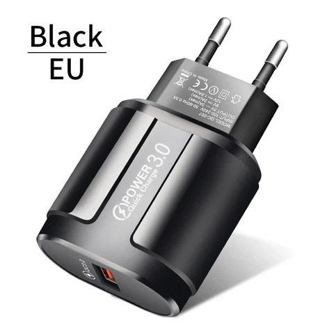USLION Quick Charge QC 3,0 USB Зарядное устройство США и ЕС Универсальное зарядное устройство для мобильного телефона Настенный адаптер для быстрой зарядки для iPhone Samsung Xiaomi