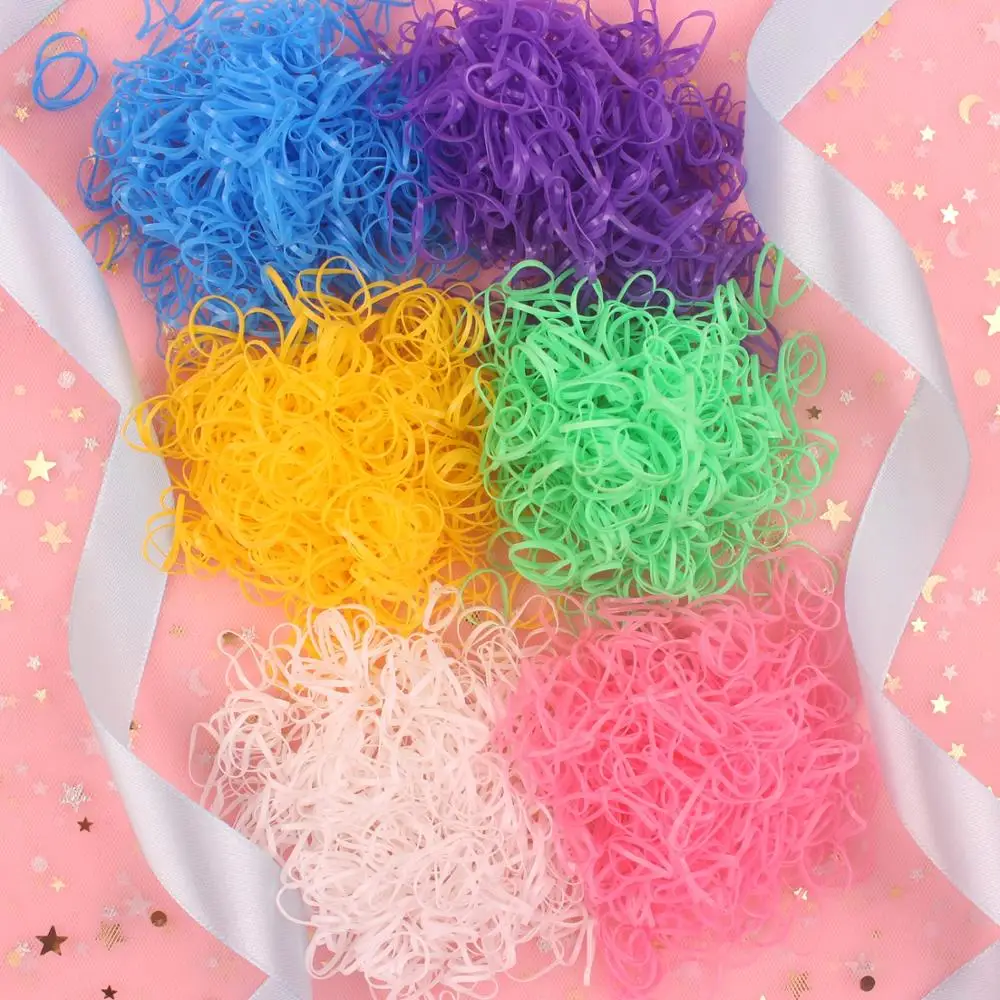 1000 шт. прозрачный резиновый ободок для волос силиконовый держатель хвоста