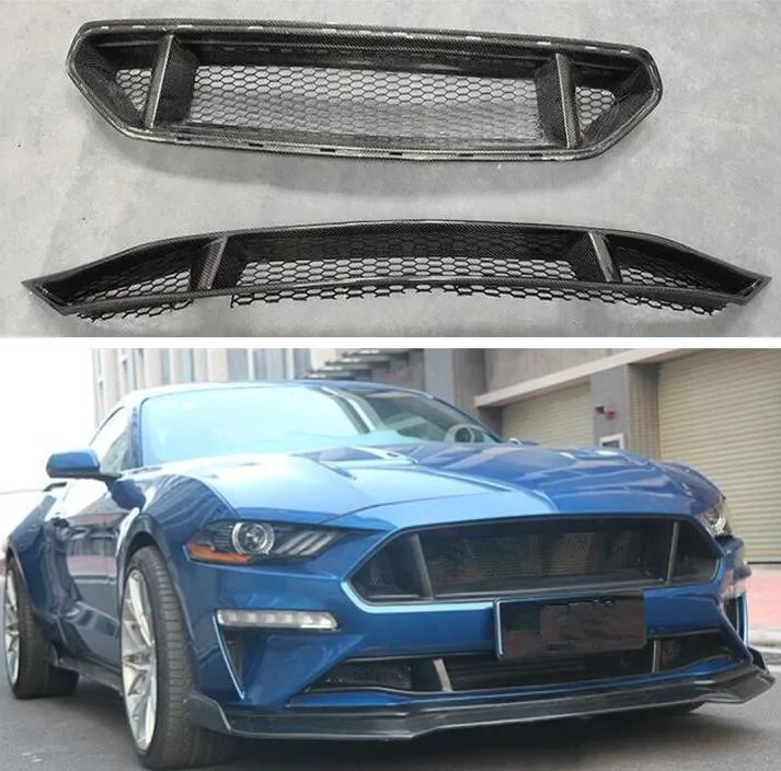 ABS праймер/углеродное волокно выше и ниже переднего бампера гоночная сетчатая