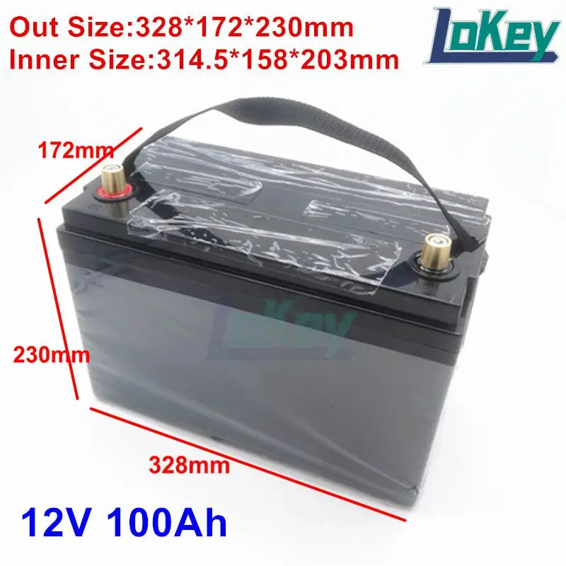 Пластик контейнер под элемент питания 12V 24V 48V 60ah 80ah 100ah литий ионный lifepo4 LTO сделай