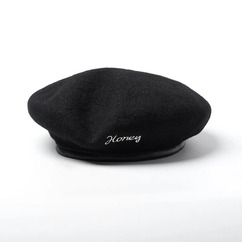 Новинка 2019 корейский осенне-зимний шерстяной берет с регулируемым шнурком и