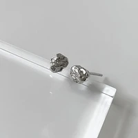 fmily minimalist 925 silver needle lava irregular earrings temperament simple hip hop fashion jewelry gift for girlfriend