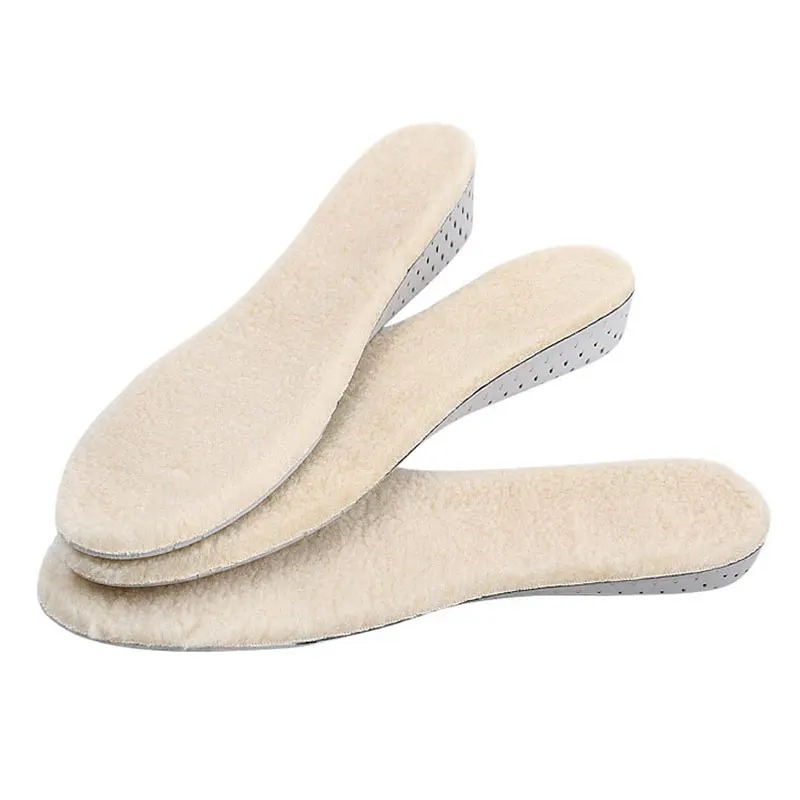 1 пара зимние мужские и женские стельки для увеличения роста невидимые шерстяные