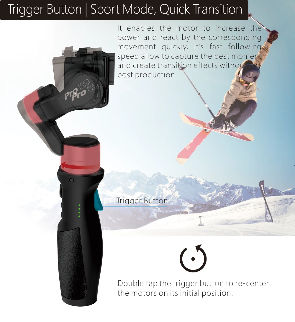 Hohem iSteady Pro 2 брызг 3-осевой Карманный стабилизатор для камеры DJI Osmo Экшн камера Gopro Hero 7/6/5 SJCAM YI экшн-камер