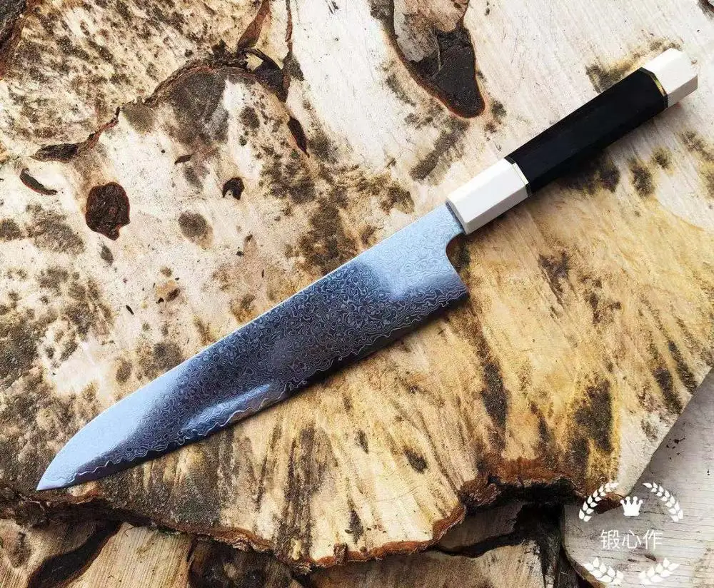 Дамасская сталь VG10 нож шеф-повара Gyuto инструмент для приготовления пищи meet Тесак японские кухонные ножи Набор черное дерево ручка острые