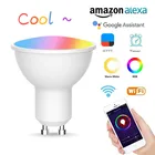 Умная Беспроводная лампа с Wi-Fi и дистанционным управлением через приложение для Alexa Google Home Magic GU10, светодиодный точесветильник светильник 16 миллионов цветов RGB светильник s