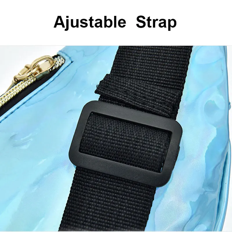 Голографическая поясная сумка для мужчин и женщин блестящая с голограммой