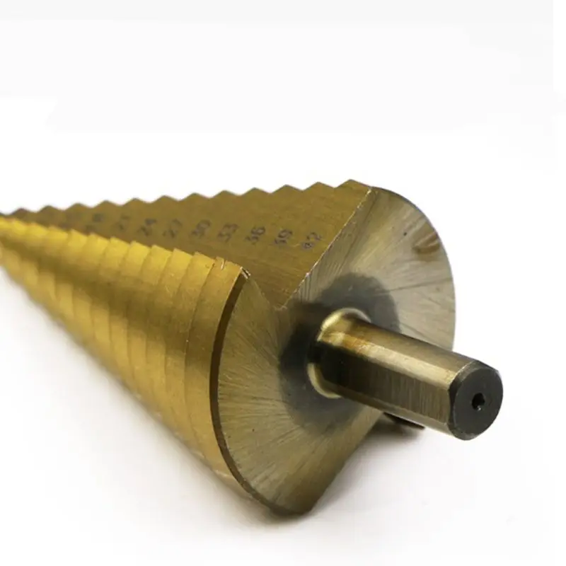 

4-42mm HSS Titanium Coated Step Drill Bit Drilling Power Tool for Metal High Speed Steel Wood Hole Cutter
