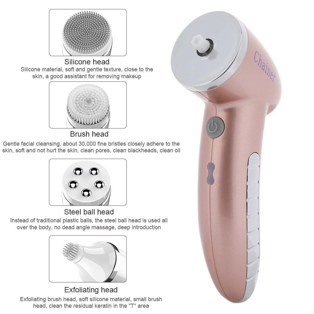 Аппарат для чистки лица 4 в 1 с вращением на 360 градусов |