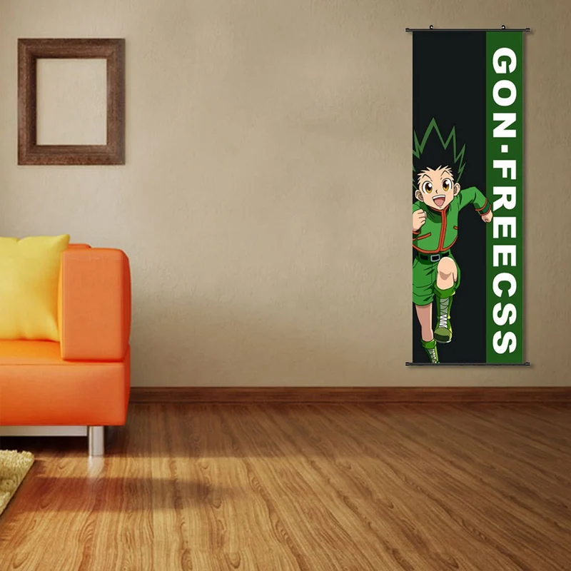 Настенный постер HUNTER x Gon Freecss Killua Zoldyck Аниме Манга HD 30*90 см|Рисование и каллиграфия|