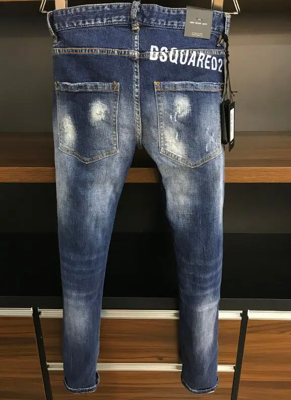 Authentic Classic DSQUARED2 Men Jeans Pencil Pants Party Casual Pants Streetwear 2021 Denim Male Clothing 9707