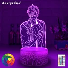 Новый 3d ночник s аниме Haikyu Bokuto Светильник спальни, украшение день рождения детей, подарок, манга, гаджет, лампа Kotaro Bokuto Haikyuu