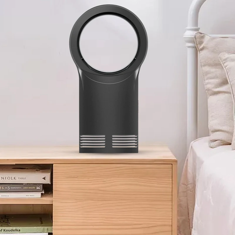 400W Handy Bladeless Heater Desktop/Table Electric Warm Fan Space Heater Air Blower Radiator Use For Winter Office/Home