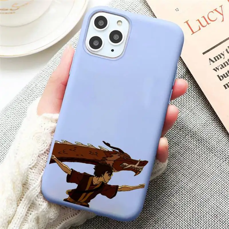

Avatar the Last Airbender Phone Case Candy Color Blue for iPhone 11 12 pro XS MAX 8 7 6 6S Plus X 5S SE 2020 XR