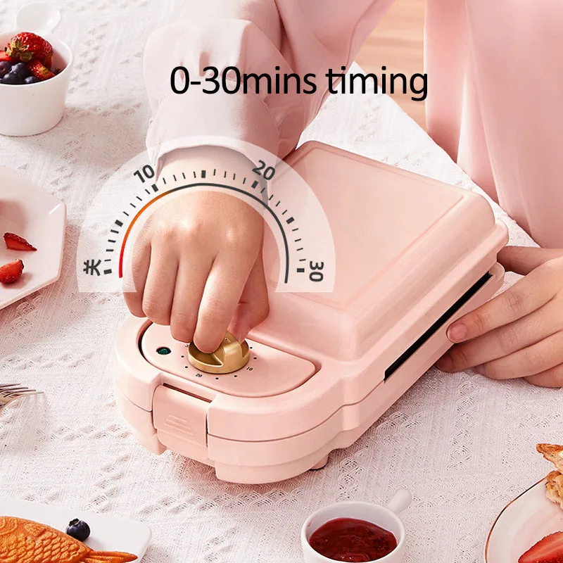 Электрическая сэндвич машина с таймером 220 В вафельница тостер для завтрака