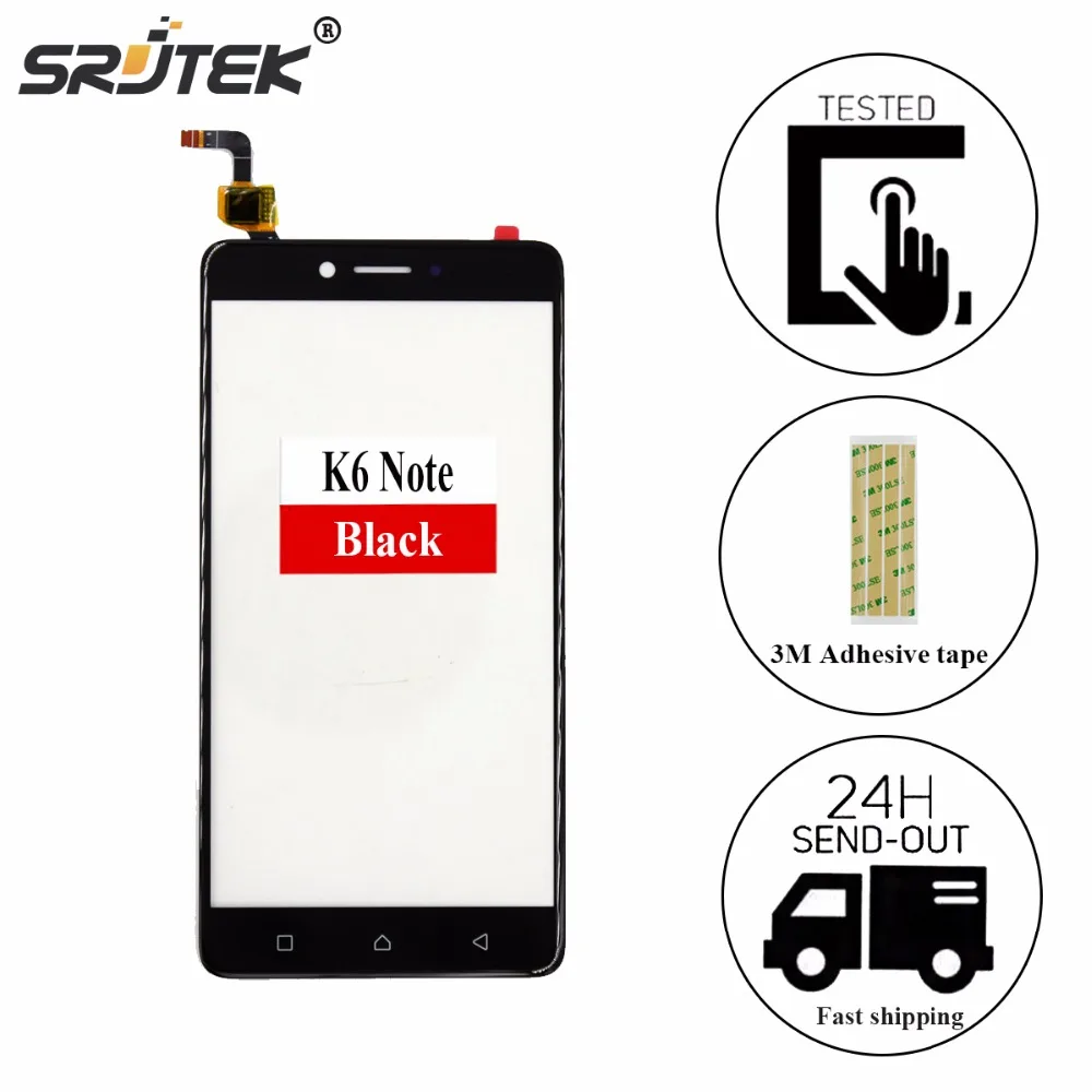 Протестированный черный/белый/золотой для lenovo K6 Note K53a48 сенсорный дигитайзер